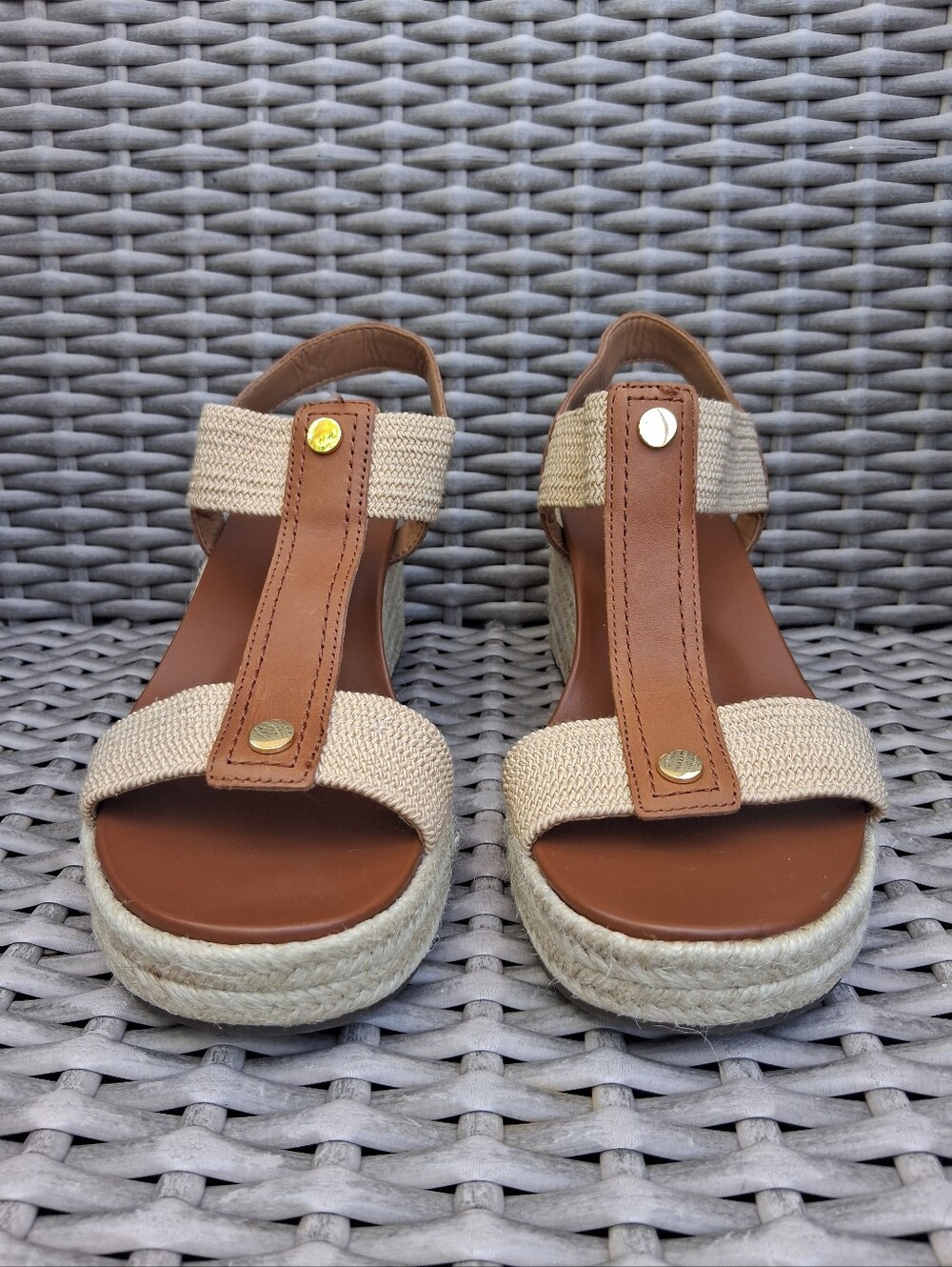 Vionic Calera Espadrille Wedge Sandals - Tan